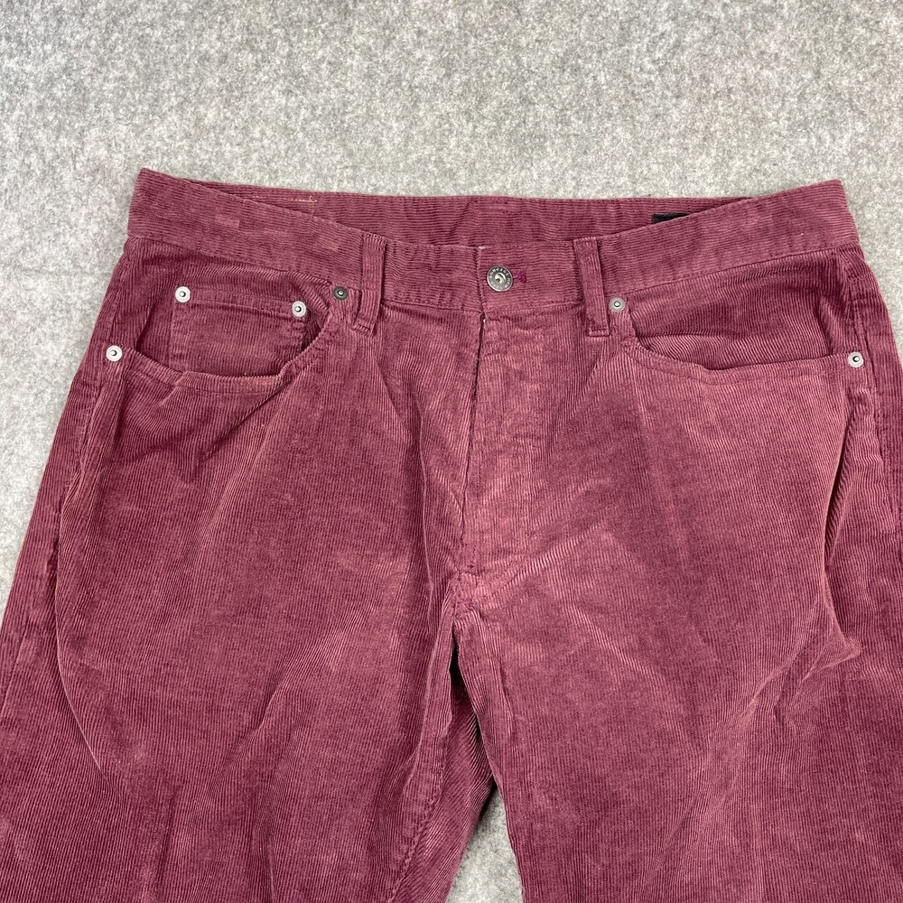 Bonobos Corduroy Pants‎ Men's 34x30 Maroon 5-Pocket Athletic Fit
